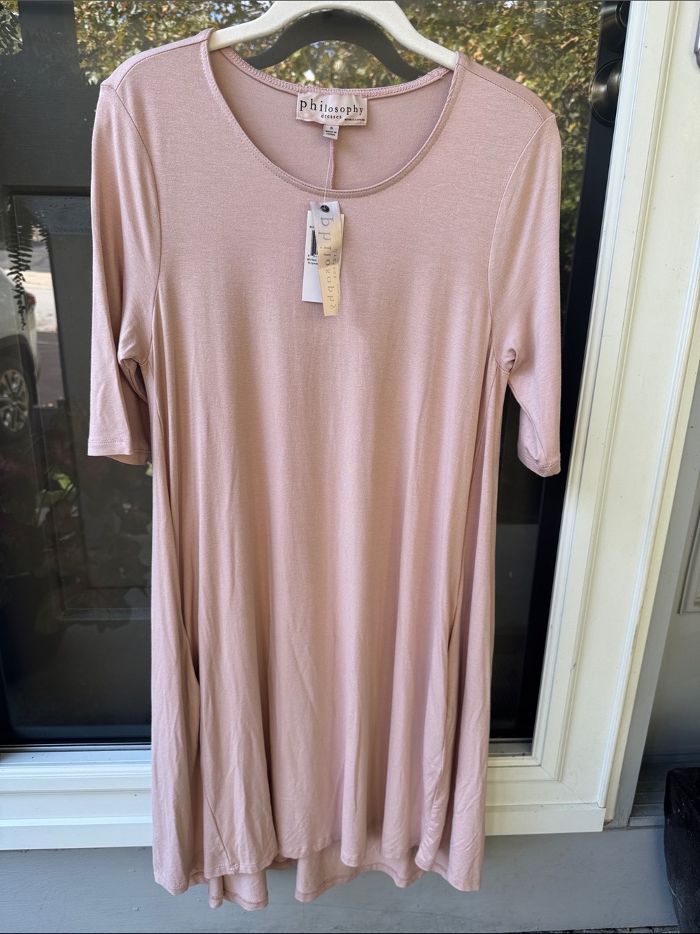 Philosophy Dusty Rose Tunic Swing Top